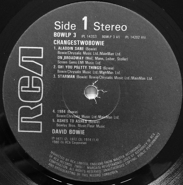 David Bowie - Changes Two (Vinyl LP, RCA, 1981) - Near Mint