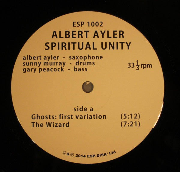 Albert Ayler - Spiritual Unity (Vinyl LP, ESP Disk, 2014) - Near Mint