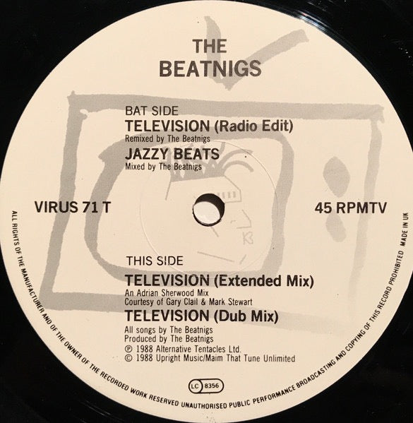 The Beatnigs - Television (Vinyl 12", Alternative Tentacles, 1988) - EX / EX