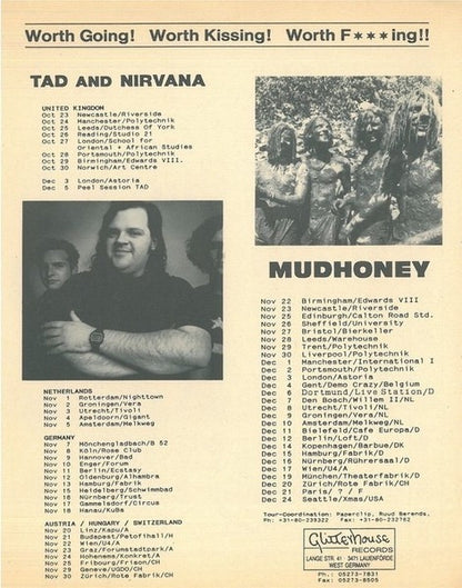 Mudhoney – Mudhoney (Vinyl LP, Glitterhouse Records, 1989, Marketing Insert) – EX / EX