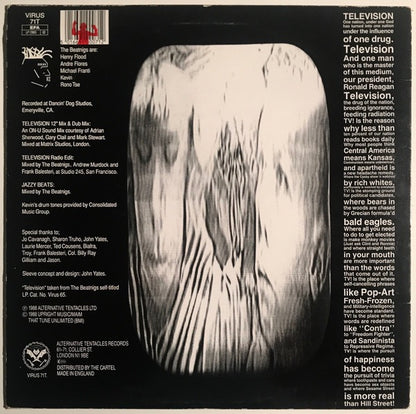 The Beatnigs - Television (Vinyl 12", Alternative Tentacles, 1988) - EX / EX