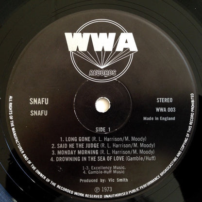 Snafu- Snafu (Vinyl LP, WWA, 1972) - EX / EX