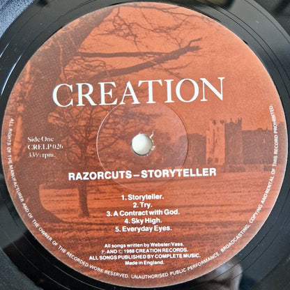 Razorcuts - Storyteller (Vinyl LP, Creation, 1988) - EX / EX