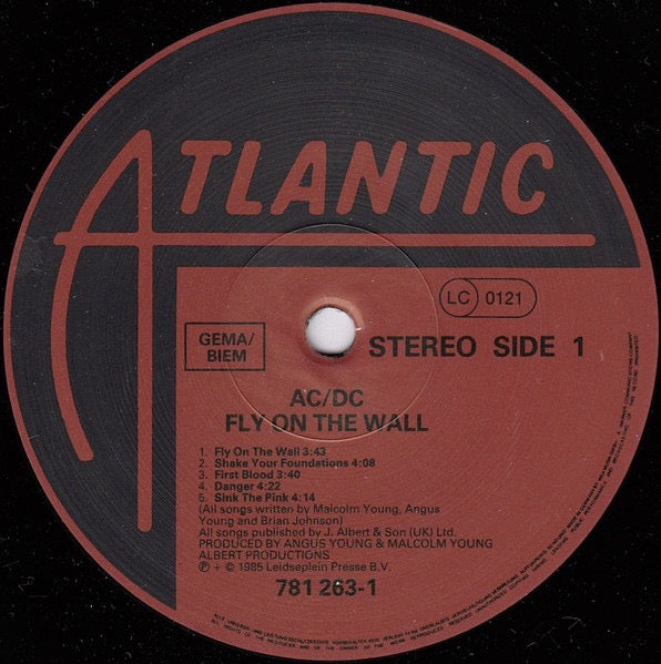 AC/DC - Fly on the Wall (Vinyl LP, Atlantic, 1985) - EX /EX