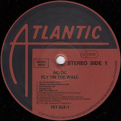 AC/DC - Fly on the Wall (Vinyl LP, Atlantic, 1985) - EX /EX