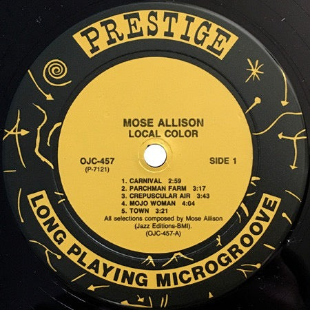 Mose Allison - Local Color (Vinyl LP, Fantasy OJC, 1990) - EX / EX