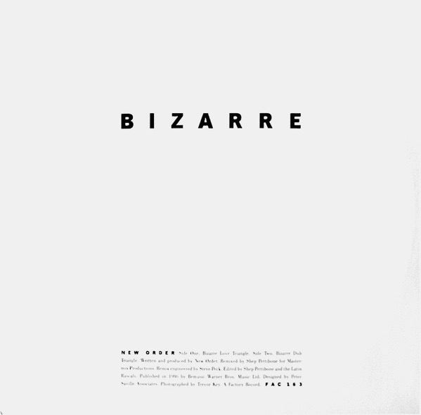 New Order – Bizarre Love Triangle (12" Vinyl, Factory Records, 1986) – Near Mint