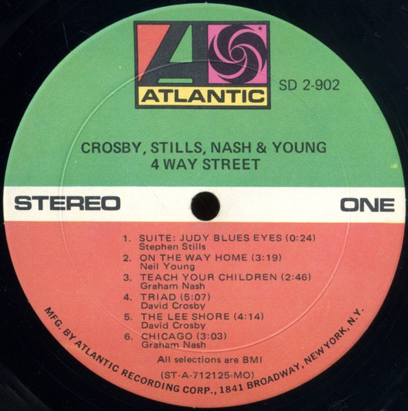Crosby, Stills, Nash & Young – 4 Way Street (2× Vinyl LP, Atlantic, 1973) – EX / EX