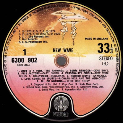 Various Artists – New Wave (Vinyl LP, Vertigo, 1977) – EX / EX