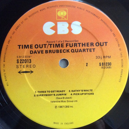 The Dave Brubeck Quartet – Time Out / Time Further Out (2× Vinyl LP, CBS) – EX / EX