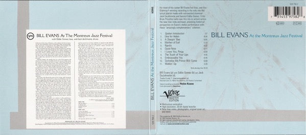 Bill Evans – At the Montreux Jazz Festival (CD, Verve Master Edition) – Mint / Sealed