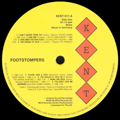 Various - Kent Footstompers (Vinyl LP, Kent, 1984) - EX / EX