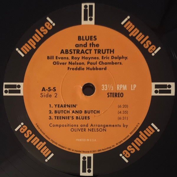 Oliver Nelson, The Blues and the Abstract Truth (Vinyl LP, Impulse, RE) - EX / EX