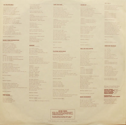 AC/DC - Fly on the Wall (Vinyl LP, Atlantic, 1985) - EX /EX