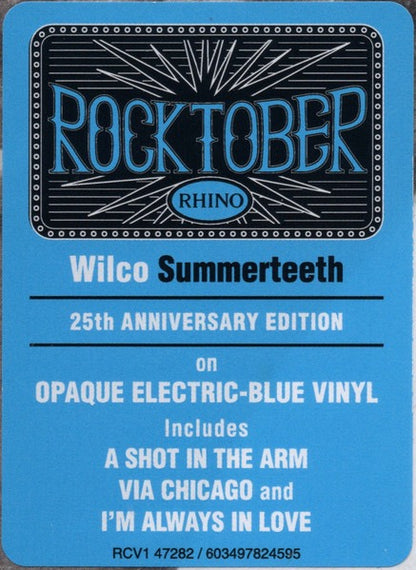 Wilco – Summerteeth (2× Vinyl LP, Blue Vinyl, 25th Anniversary Edition, Reprise Records) – Mint / Sealed