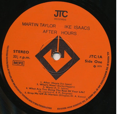 Martin Taylor, Ike Isaacs - After Hours (Vinyl LP, JTC, 1979) - EX / EX