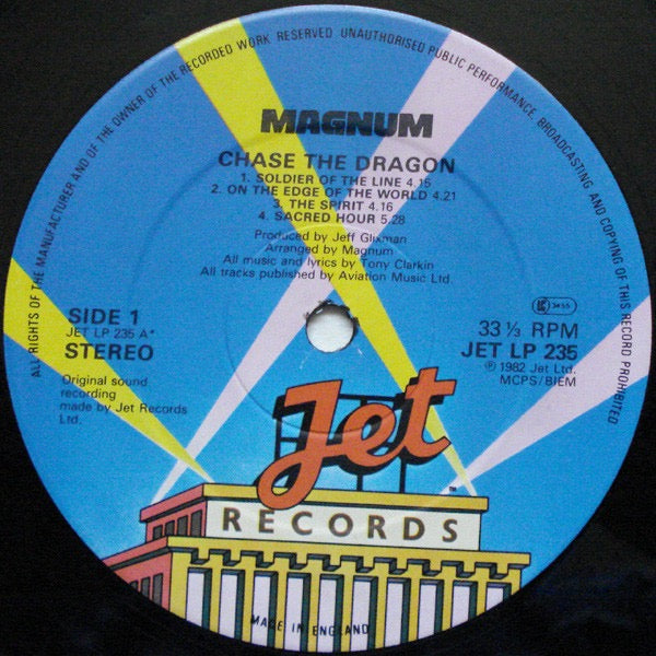 Magnum – Chase the Dragon (Vinyl LP, Jet Records, 1982) – EX / EX