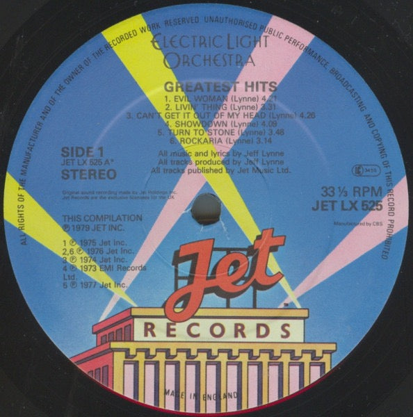 Electric Light Orchestra – Greatest Hits (Vinyl LP, Jet Records, 1979) – NM / NM