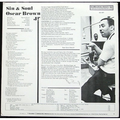 Oscar Brown Jr. - Sin and Soul (Vinyl LP, Columbia Special Products) - EX / EX