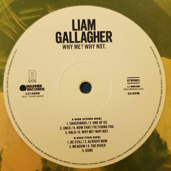 Liam Gallagher Why Me? Why Not. Box Set Yellow Vinyl RSD 2019 Near Mint