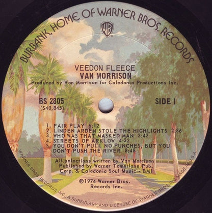 Van Morrison – Veedon Fleece (Vinyl LP, WEA Records, 1974) – EX / EX