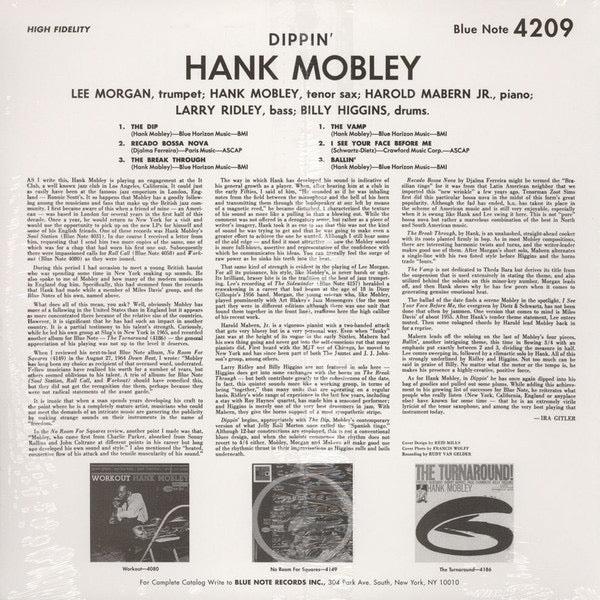 Hank Mobley - Dippin' (Vinyl LP, Blue Note, 2003) - EX / EX