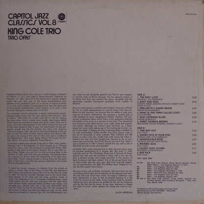 The King Cole Trio – Trio Days (Vinyl LP, Capitol, 1972) – EX / EX