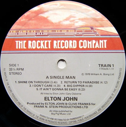 Elton John – A Single Man (Vinyl LP, Rocket, 1978) – Near Mint
