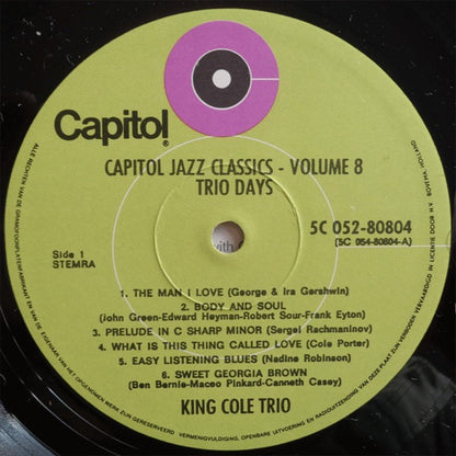 The King Cole Trio – Trio Days (Vinyl LP, Capitol, 1972) – EX / EX
