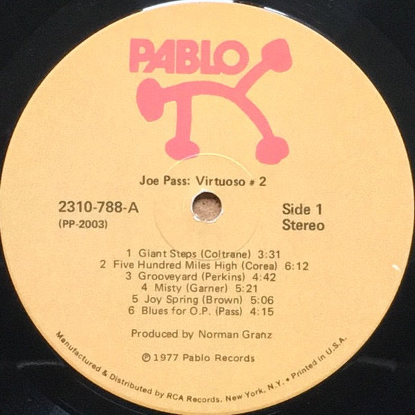 Joe Pass – Virtuoso 2 (Vinyl LP, Pablo Records, 1977) – EX / EX