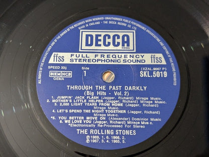 The Rolling Stones – Through the Past, Darkly (Big Hits Vol. 2) (Vinyl LP, Decca, 1988) – EX / EX