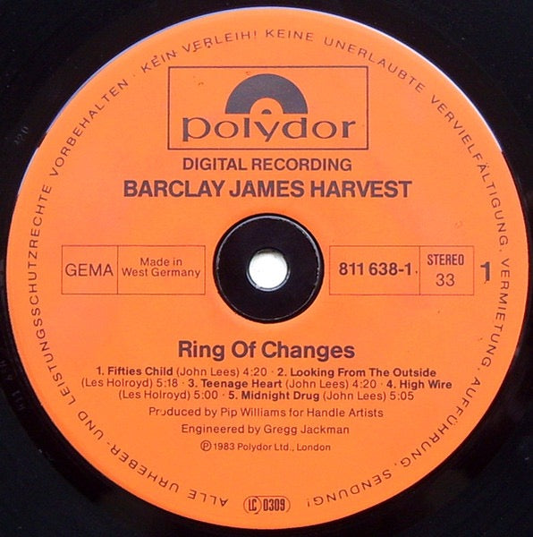 Barclay James Harvest – Ring of Changes (Vinyl LP, Polydor, 1983) – NM / NM