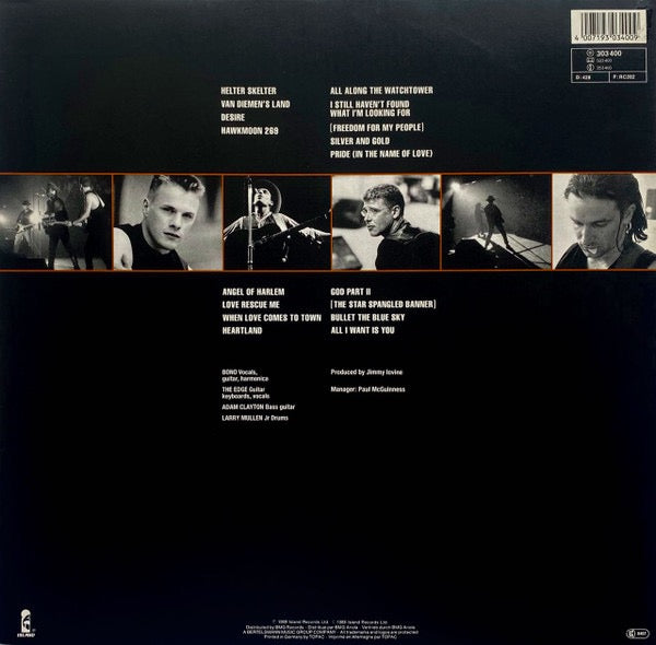 U2 – Rattle and Hum (2× Vinyl LP, Island Records, 1988) – EX / EX