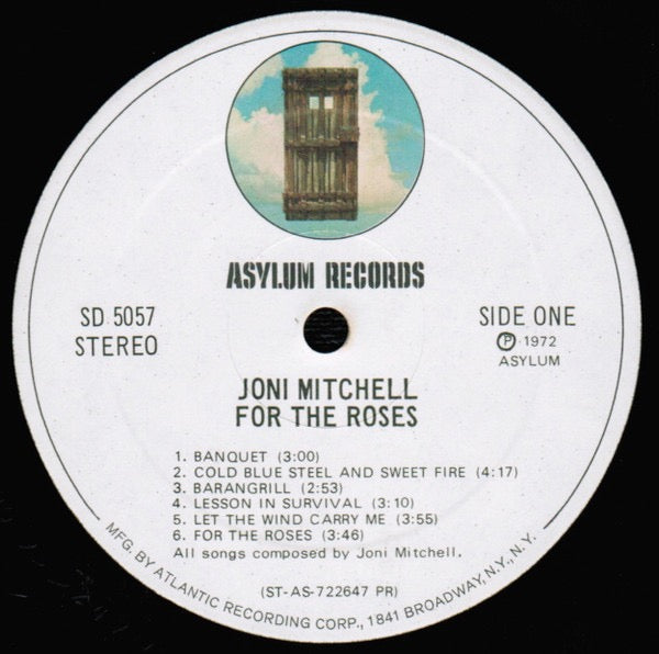 Joni Mitchell – For the Roses (Vinyl LP, Asylum Records, 1972) – EX / EX