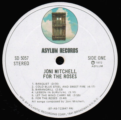 Joni Mitchell – For the Roses (Vinyl LP, Asylum Records, 1972) – EX / EX
