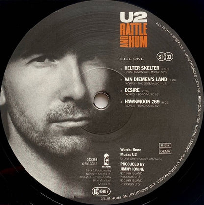 U2 – Rattle and Hum (2× Vinyl LP, Island Records, 1988) – EX / EX