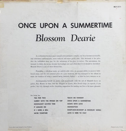 Blossom Dearie – Once Upon a Summertime (Vinyl LP, Verve Records, Reissue) – EX / EX