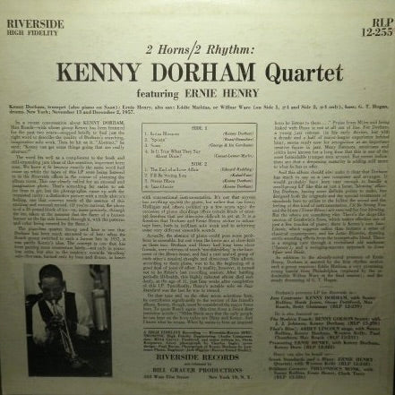 Kenny Dorham Quartet Featuring Ernie Henry – 2 Horns / 2 Rhythm (Vinyl LP, Original Jazz Classics / Riverside Records, Reissue) – Near Mint