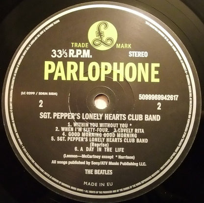 The Beatles – Sgt. Pepper’s Lonely Hearts Club Band (Vinyl LP, Parlophone, Reissue) – EX / EX