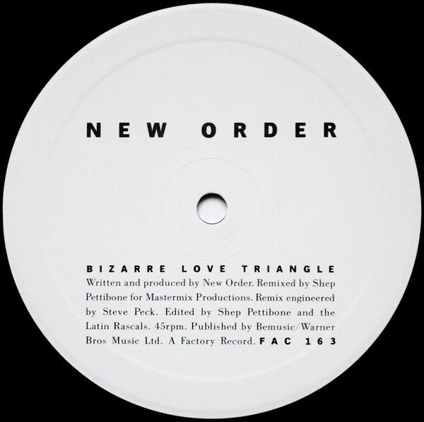 New Order - Bizarre Love Triangle ( Vinyl 12" Single, Factory, 1986) - EX / EX