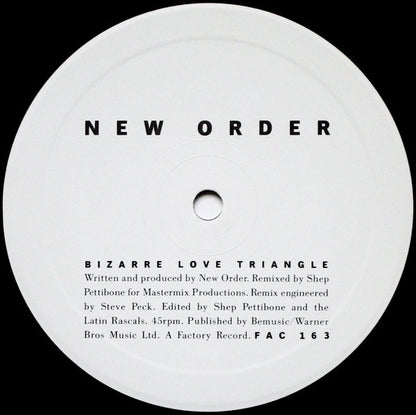 New Order - Bizarre Love Triangle ( Vinyl 12" Single, Factory, 1986) - EX / EX
