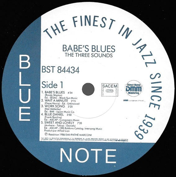 The Three Sounds – Babe’s Blues (Vinyl LP, Blue Note, 1986) – NM / EX