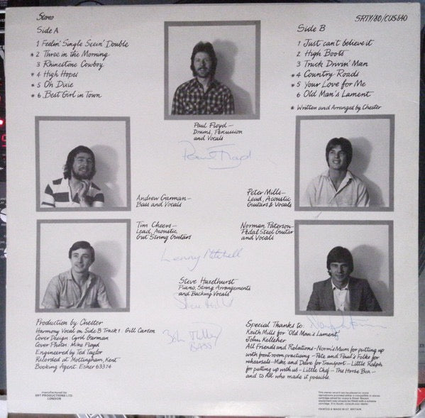 Chester – Leaving Town (Vinyl LP, SRT Productions Ltd., 1980) – EX / EX