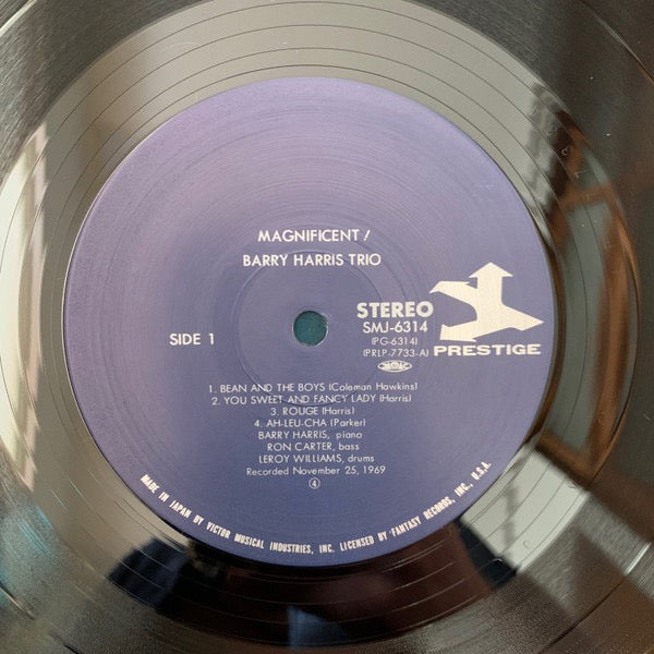 The Barry Harris Trio – Magnificent! (Vinyl LP, Prestige Records, 1983) – EX / EX
