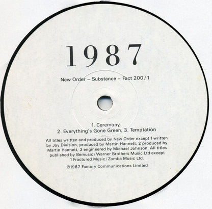 New Order – Substance (2× Vinyl LP, Factory Communications Ltd., 1987) – VG+ / EX