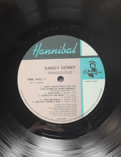 Sandy Denny - Rendezvous (Vinyl LP, Hannibal, 1987) - EX / EX