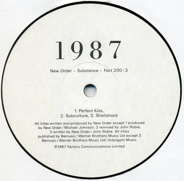 New Order – Substance (2× Vinyl LP, Factory Communications Ltd., 1987) – VG+ / EX
