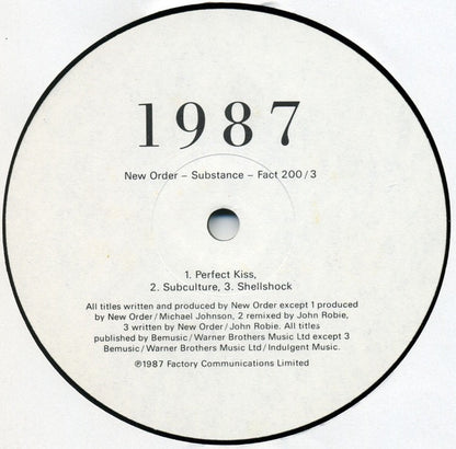 New Order – Substance (2× Vinyl LP, Factory Communications Ltd., 1987) – VG+ / EX