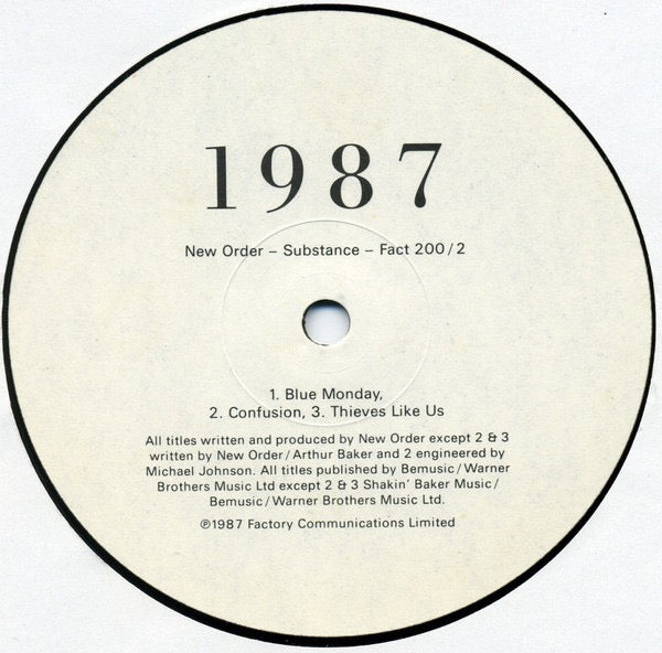 New Order – Substance (2× Vinyl LP, Factory Communications Ltd., 1987) – VG+ / EX