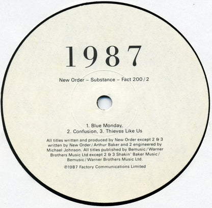 New Order – Substance (2× Vinyl LP, Factory Communications Ltd., 1987) – VG+ / EX